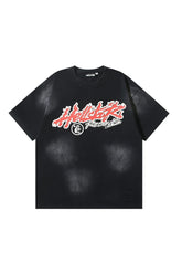 Dark Series: Cartoon Letter Black T-shirt