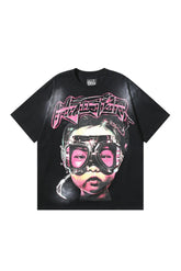 Dark Series: Character Pattern Black Shirt