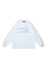 Sports logo white long sleeved shirt