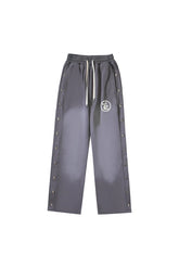 Hellstar Studios new side button logo casual sports pants gray