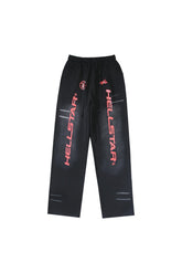 Hellstar Studios' new red logo casual sports pants! black