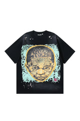 Dark Series: Ghost Face Printed Black T-shirt