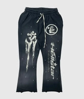 Hellstar Studios Racer Flare Black Sweatpants