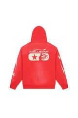 Red Hellstar Pullover Hoodie