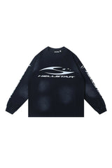 Sports logo black hoodie