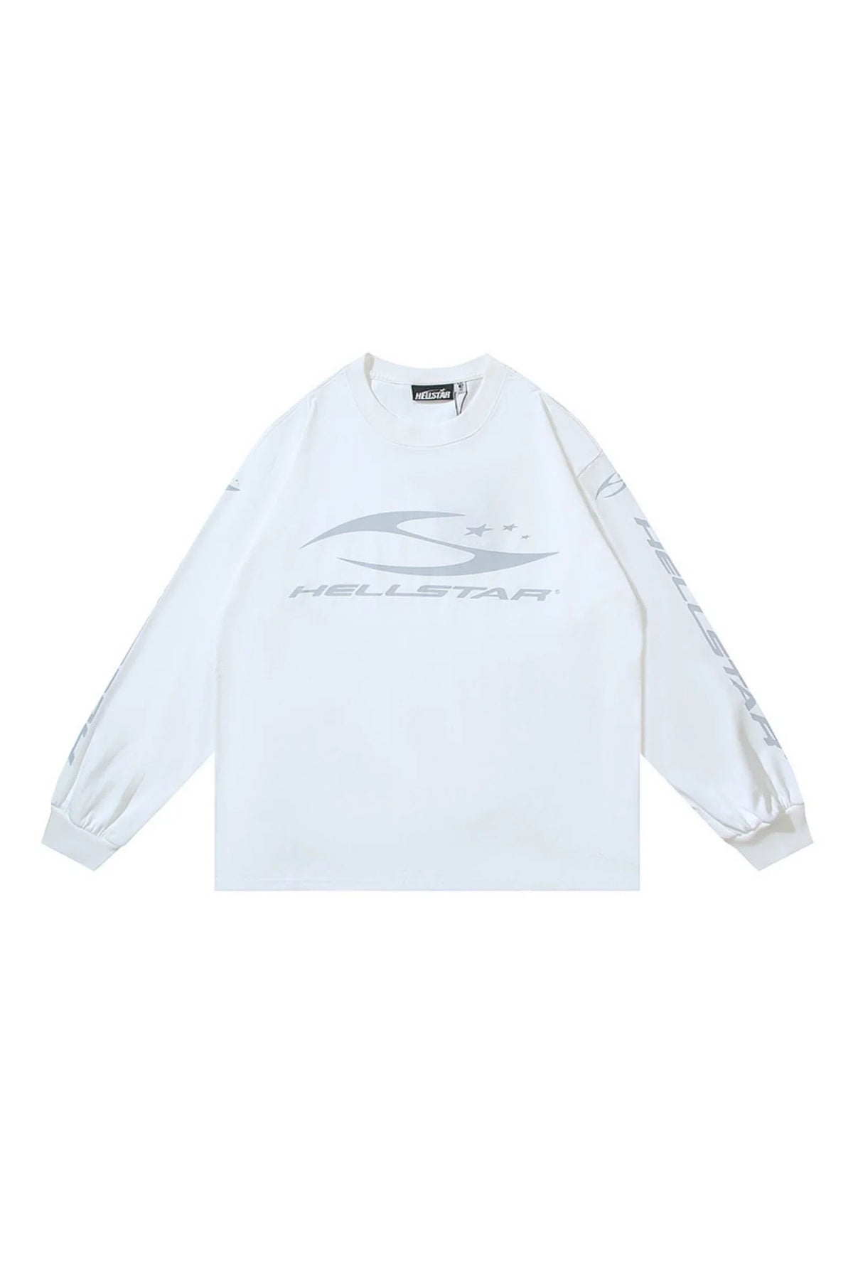 Sports logo white long sleeved shirt