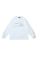 Sports logo white long sleeved shirt