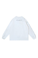 Sports logo white long sleeved shirt