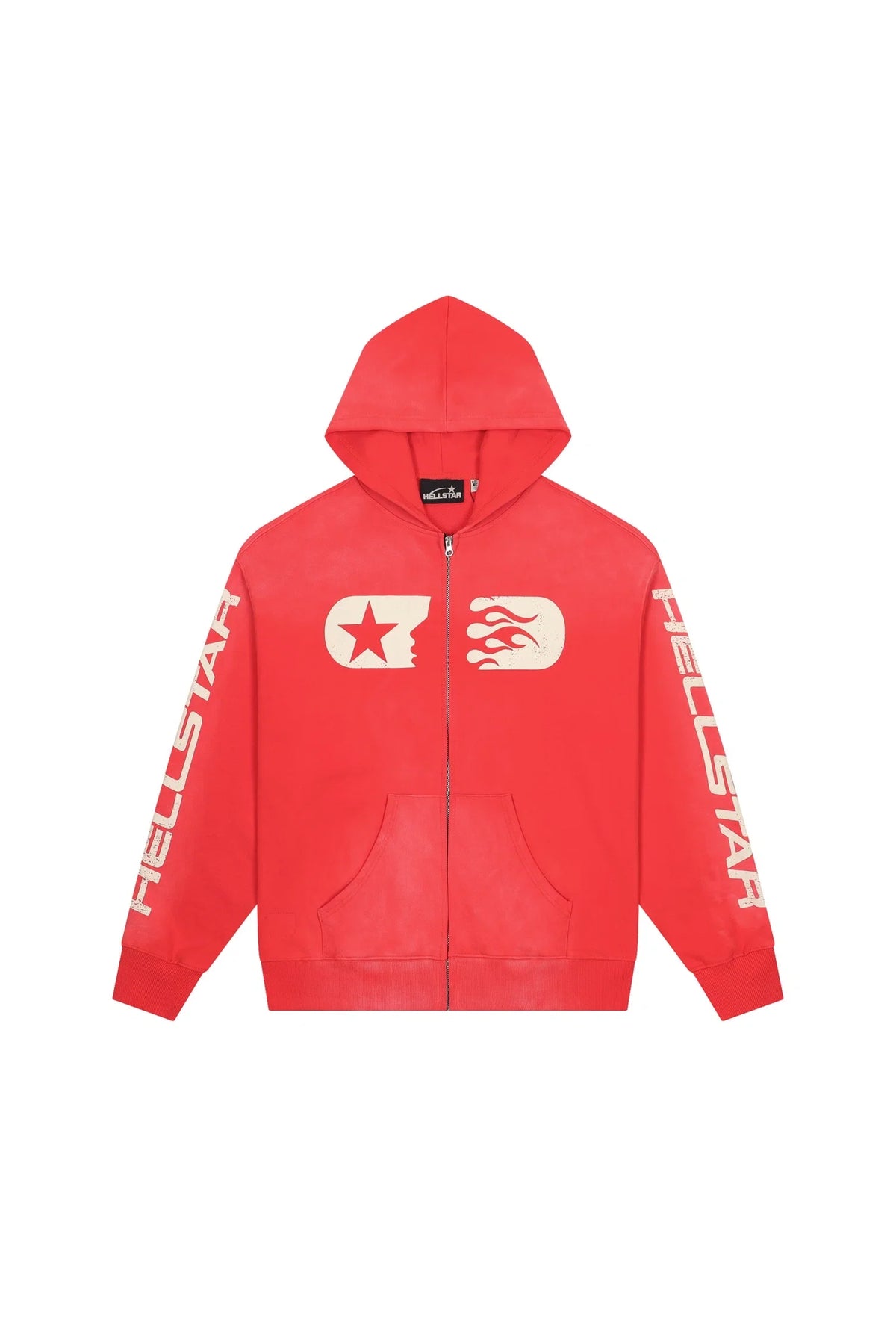 Red Hellstar Pullover Hoodie